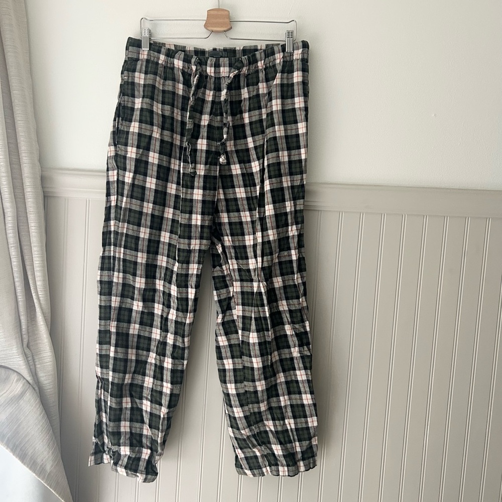 Old Navy Large Plaid Men's Flannel Pajama with Pockets Pants 100% Cotton